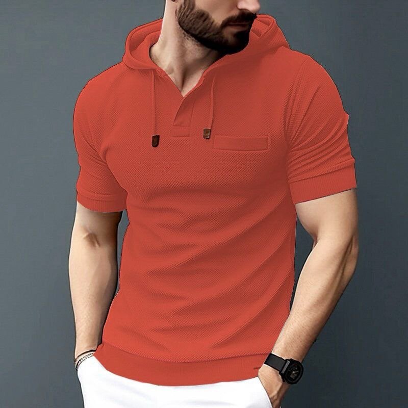 Men’s Half Sleeve Cotton Hanicom Hoodie – Slim Fit | Stylish Wear