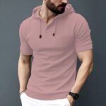 Men’s Half Sleeve Cotton Hanicom Hoodie – Slim Fit | Stylish Wear
