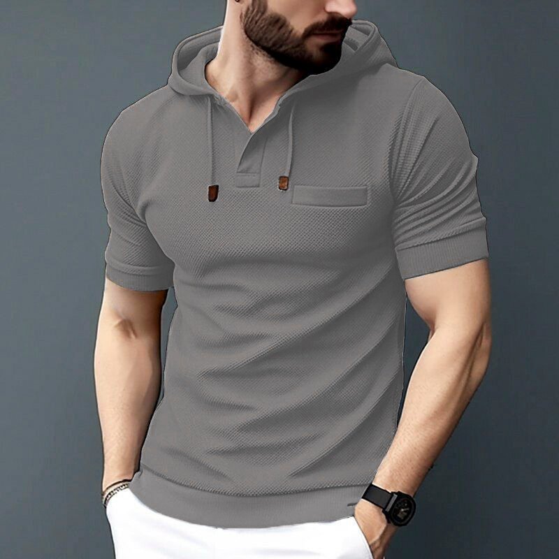 Men’s Half Sleeve Cotton Hanicom Hoodie – Slim Fit | Stylish Wear