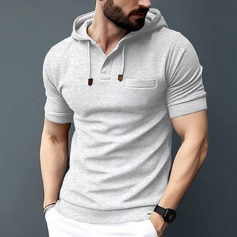 Men’s Half Sleeve Cotton Hanicom Hoodie – Slim Fit | Stylish Wear