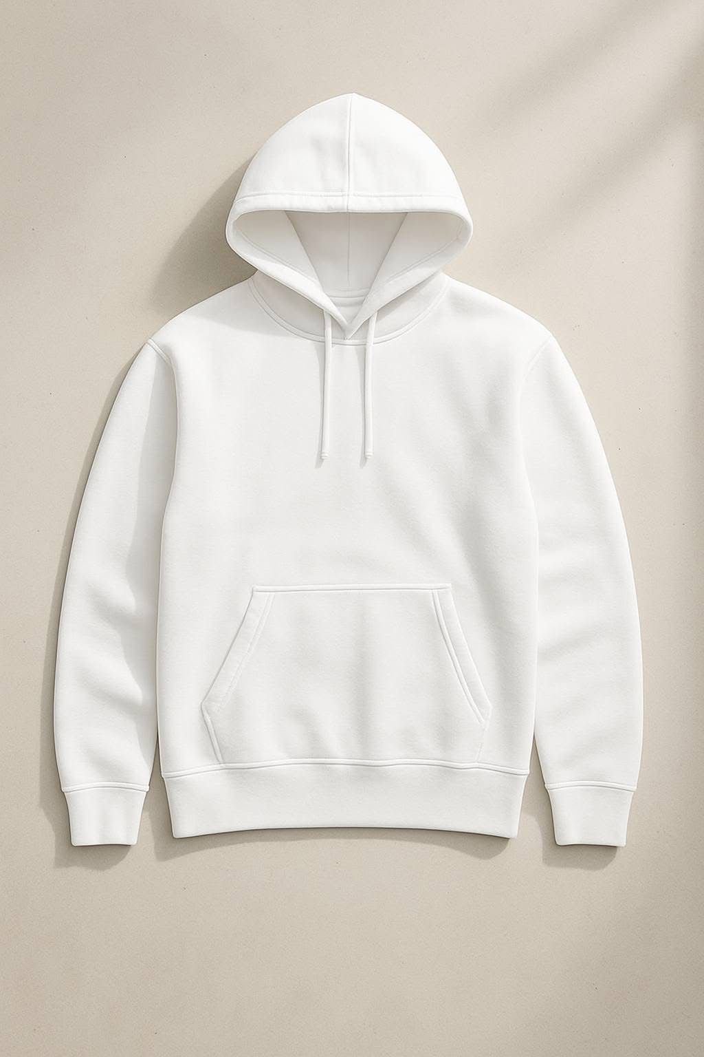 Men’s Solid Color Cotton Hoodie – Mid-Premium Quality | Black, Blue & White