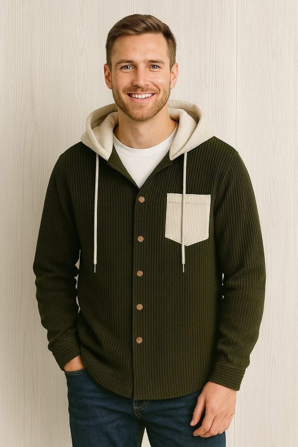 Men’s Winter Rib Fabric Jacket – Premium Soft & Comfortable Fit