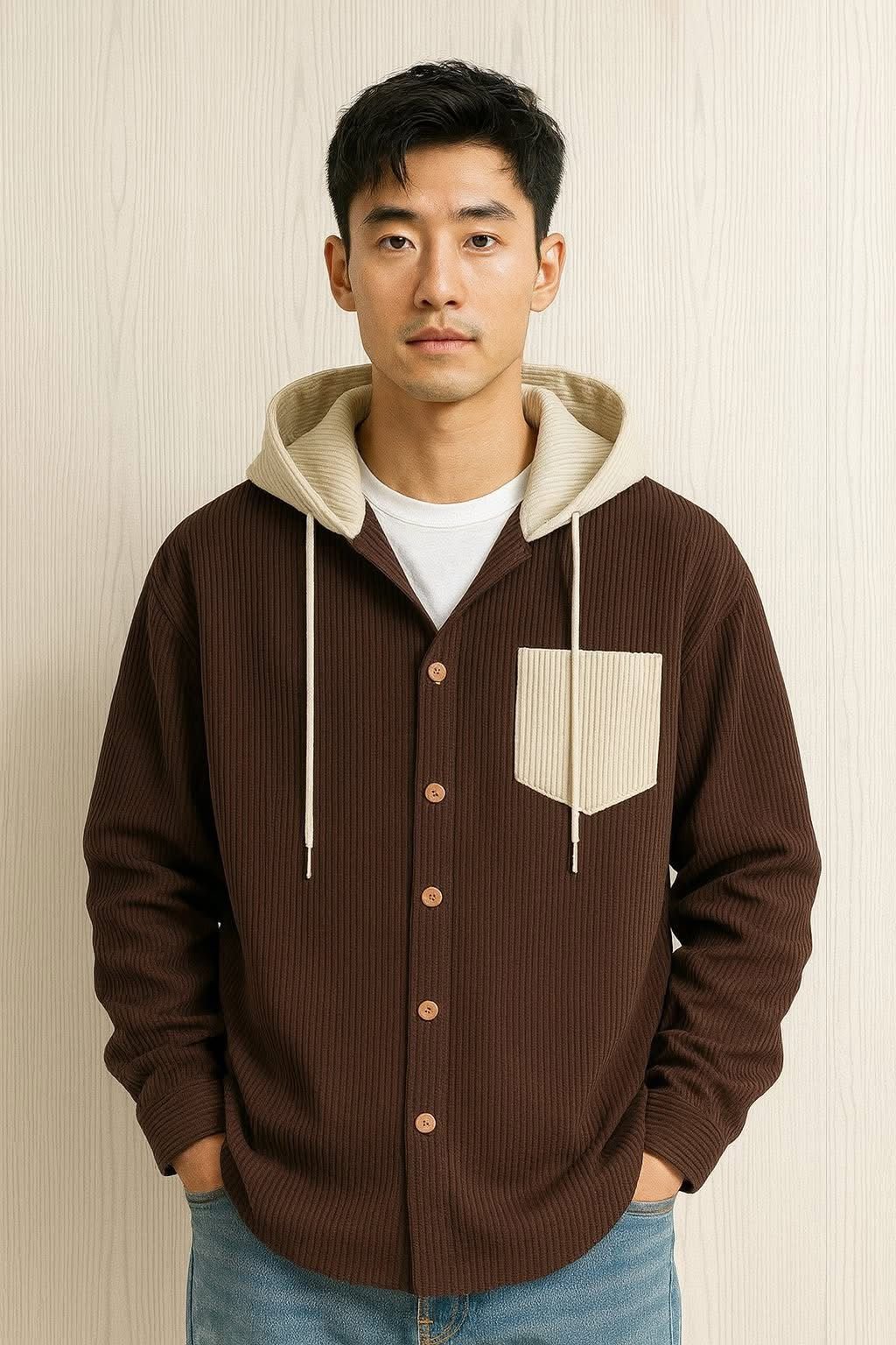 Men’s Winter Rib Fabric Jacket – Premium Soft & Comfortable Fit