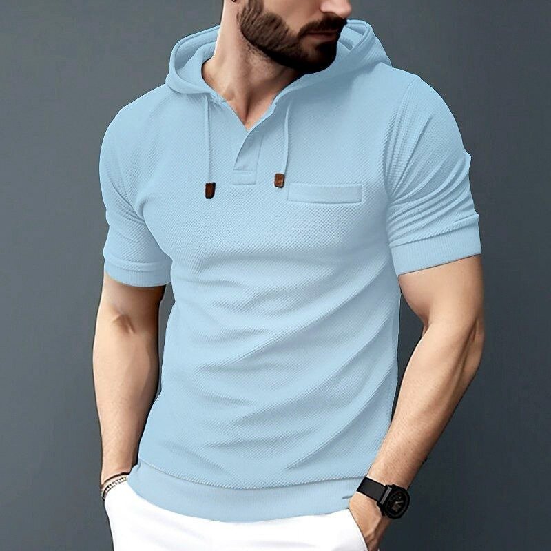 Men’s Half Sleeve Cotton Hanicom Hoodie – Slim Fit | Stylish Wear