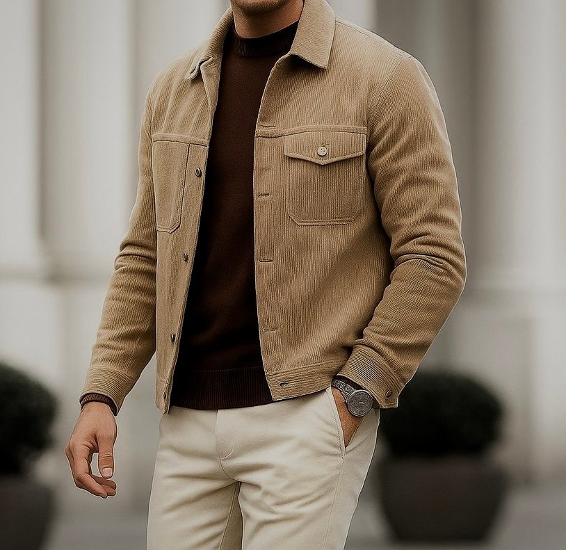 Men’s Winter Rib Knit Shirt – Premium Soft & Comfortable Fabric