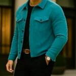 Men’s Winter Rib Knit Shirt – Premium Soft & Comfortable Fabric