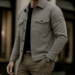 Men’s Winter Rib Knit Shirt – Premium Soft & Comfortable Fabric