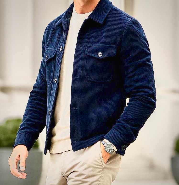 Men’s Winter Rib Knit Shirt – Premium Soft & Comfortable Fabric