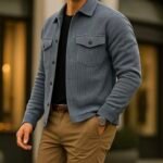 Men’s Winter Rib Knit Shirt – Premium Soft & Comfortable Fabric